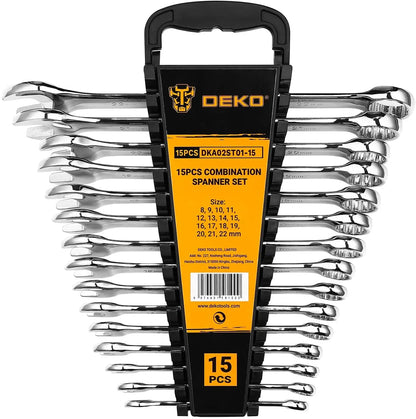 DEKOPRO Combination Wrench Set SAE / Metric,  1/4'' to 1'' & 8-22mm, 12-Point, Chrome Vanadium Steel    Home Decor Supply | Online Retail | ShoreShopper.com