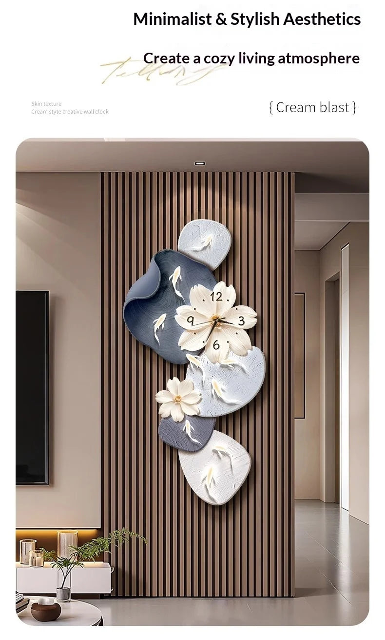 Wall Clock Modern Minimalist Nine Koi Fish Large Silent Wall Clock Home Decor Living Room Bedroom TV Background No Drilling    Home Decor Supply | Online Retail | ShoreShopper.com