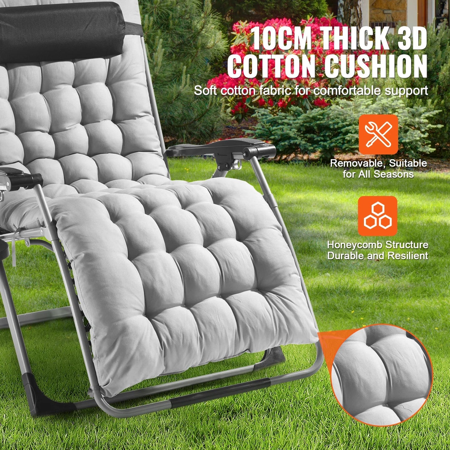SucceBuy Zero Gravity Chair Zero Gravity Recliner Lounge Chair Adjustable Anti Gravity Chair with Cushion Footrest and Cupholder    Home Decor Supply | Online Retail | ShoreShopper.com