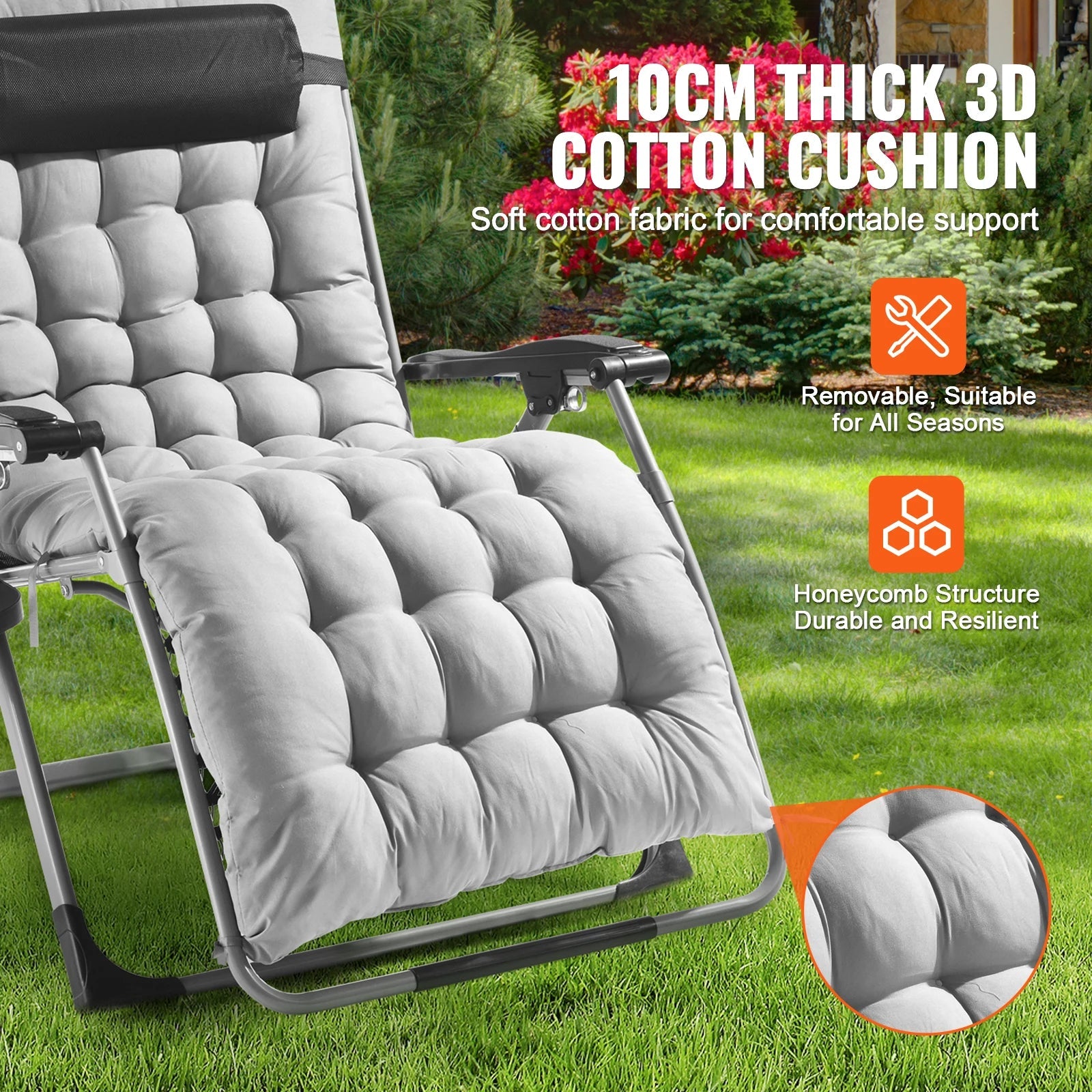 SucceBuy Zero Gravity Chair Zero Gravity Recliner Lounge Chair Adjustable Anti Gravity Chair with Cushion Footrest and Cupholder    Home Decor Supply | Online Retail | ShoreShopper.com