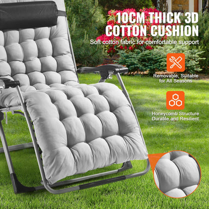 SucceBuy Zero Gravity Chair Zero Gravity Recliner Lounge Chair Adjustable Anti Gravity Chair with Cushion Footrest and Cupholder    Home Decor Supply | Online Retail | ShoreShopper.com