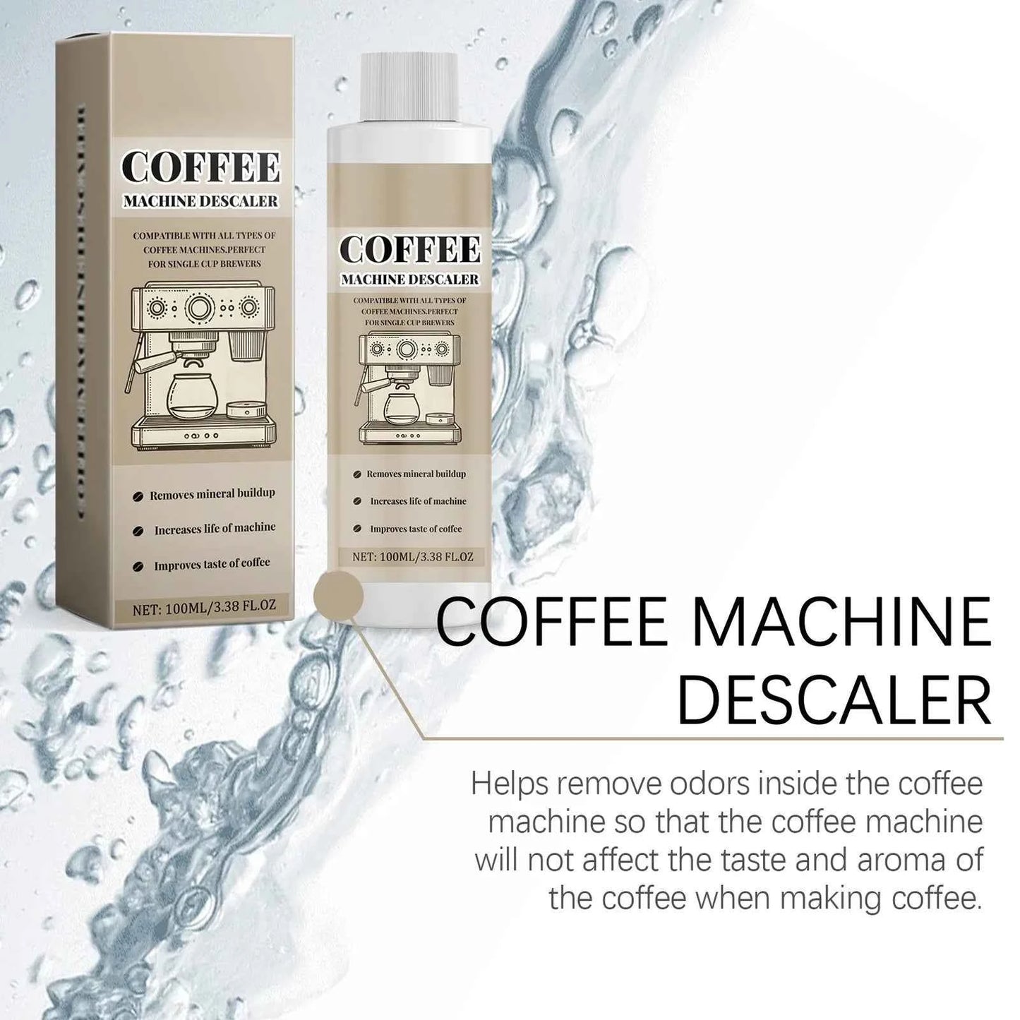 Coffee Machine Cleaning Solution Descaling Agent Get Cleaning All-Purpose Cleaner Kitchen Accessories 1 Bottle 100ml