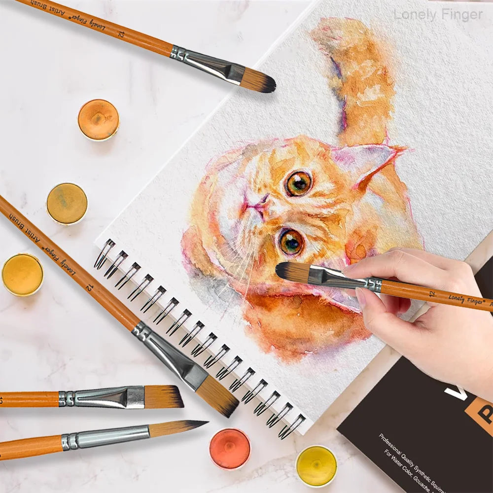 Paint Brush Set 12/48pcs Synthetic Hair for Acrylic Painting Watercolor Painting Gouache Ink Craft and Detail Painting    Home Decor Supply | Online Retail | ShoreShopper.com