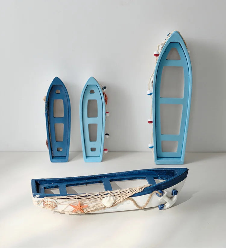 Mediterranean Wooden Boat Ornament Crafts Children's Room Office Home Decoration Wooden Sea Theme Home Decor    Your Coastal Marketplace | Shoreshopper.com