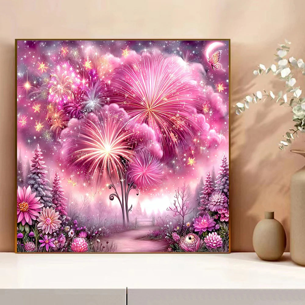 EverShine Drawing By Numbers Set Landscape Paint Kit For Adults Colorful Fireworks Canvas Numbers Painting Flower New Year Gift - ShoreCo.Shop