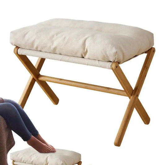 Velvet Footstool Velvet Footstool Ottoman Small Footrests Foot Stool Leg Rest High Padded Stool Seat For Bedroom Living Room    Home Decor Supply | Online Retail | ShoreShopper.com