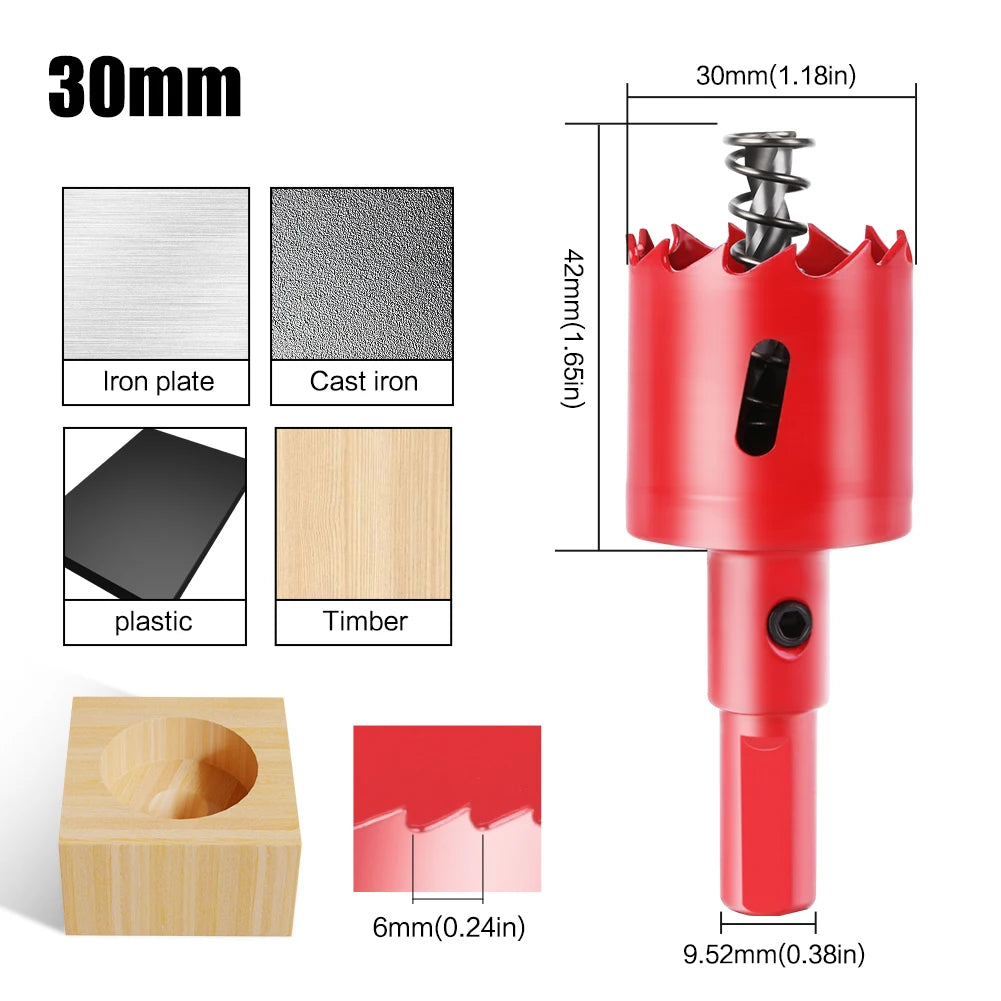 1pc 15-200mm M42 Bi-Metal Hole Saw HSS Drill Bit for Metal Iron Aluminum Stainless Plastic DIY Wood Cutter Tools    Home Decor Supply | Online Retail | ShoreShopper.com