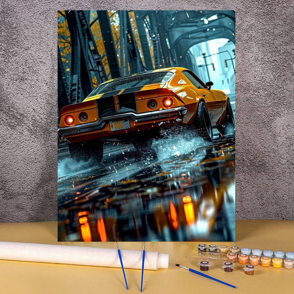Acrylic Paint By Numbers Red Sports Car  Painting By Numbers On Canvas Coloring By Number For Adults Paint Digital Art    Home Decor Supply | Online Retail | ShoreShopper.com