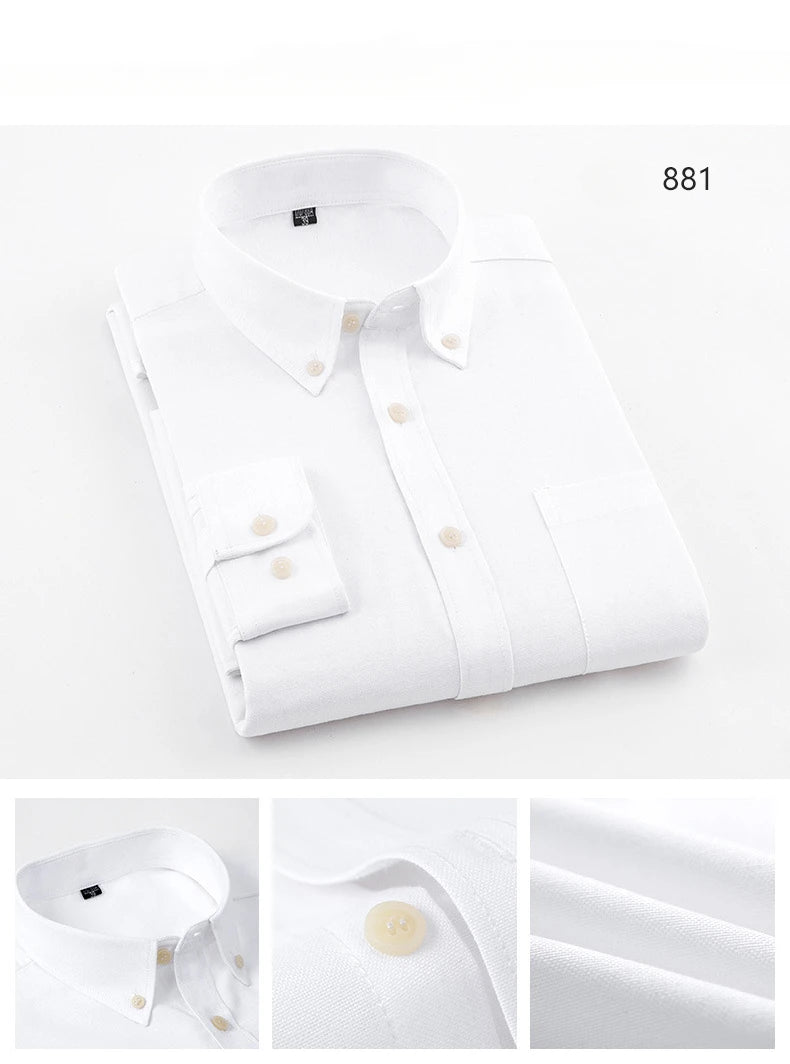 New in shirt long-sleeve shirts for men slim fit formal plian shirt single pocket office clothes soft plaid cotton designer tops    Home Decor Supply | Online Retail | ShoreShopper.com