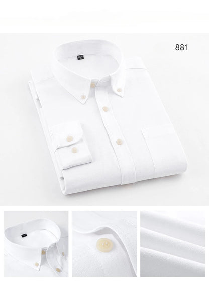 New in shirt long-sleeve shirts for men slim fit formal plian shirt single pocket office clothes soft plaid cotton designer tops    Home Decor Supply | Online Retail | ShoreShopper.com
