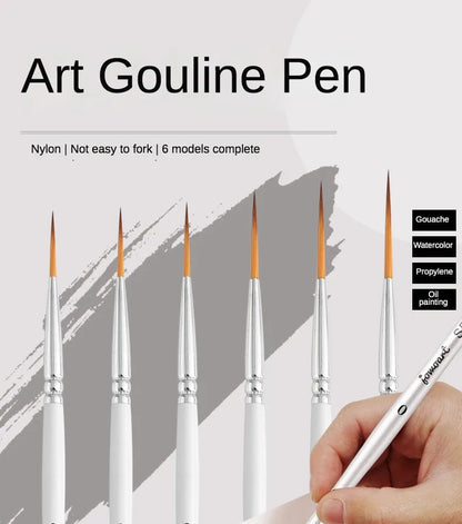 Artist Paint Brush 6 Pcs Set Thin Pen Extra Long Fine Point Liner Tip #000#00#0#1#2#3, Scale Models Nail Acrylic Oil Watercolor    Home Decor Supply | Online Retail | ShoreShopper.com
