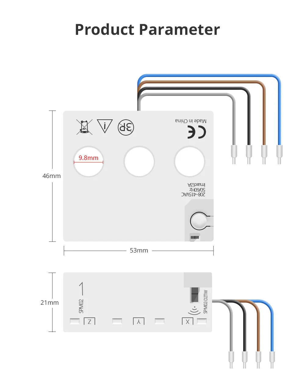 Smart 3-Phase 4-Wire Wifi Power Monitor 63A Bidirectional Solar Energy Meter w/ Tuya App Control - ShoreCo.Shop