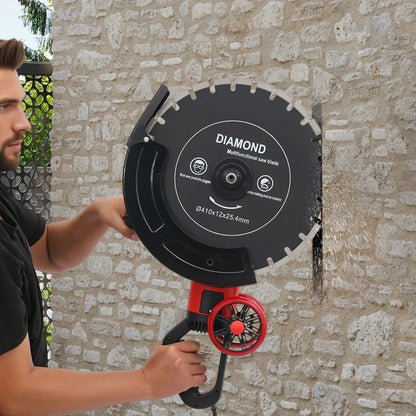 16In 4000W Electric Concrete Saw Brick Cutter Circular Saw Wall Slotting Groving with Saw Blade and Rolling Pulley 3000RPM    Home Decor Supply | Online Retail | ShoreShopper.com