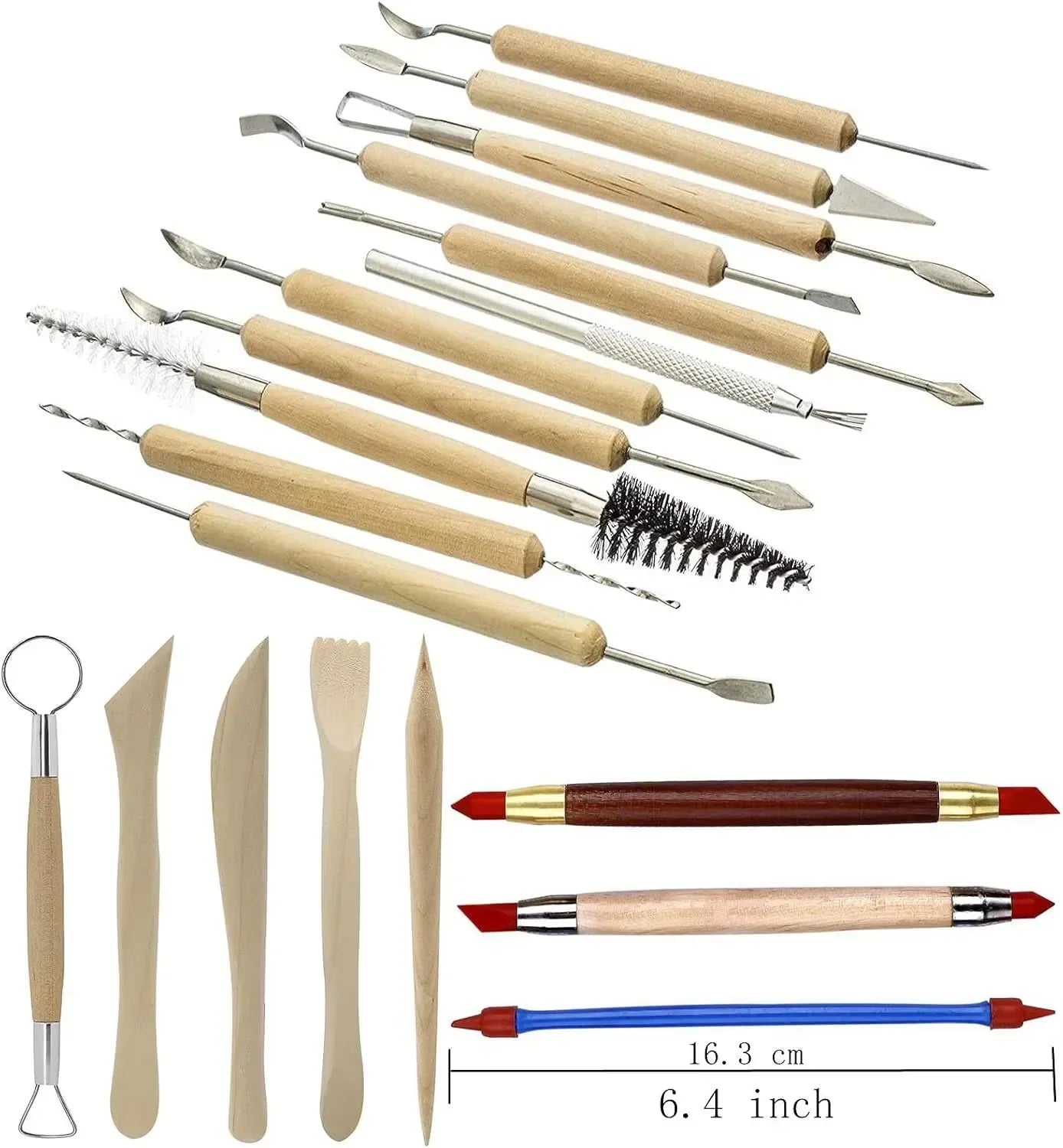 Art Supplies Ceramic Sculpting Tools Wooden Handles Ceramic Clay Pottery Tool Beginner DIY Crafts Wood and Steel Home School Use    Home Decor Supply | Online Retail | ShoreShopper.com