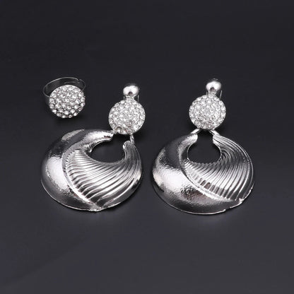 Dubai Jewelry Set For Women Silver Plated Luxury Necklace Earrings Bracelet And Ring Set Jewelry For Wedding Party Trending ﻿    Home Decor Supply | Online Retail | ShoreShopper.com