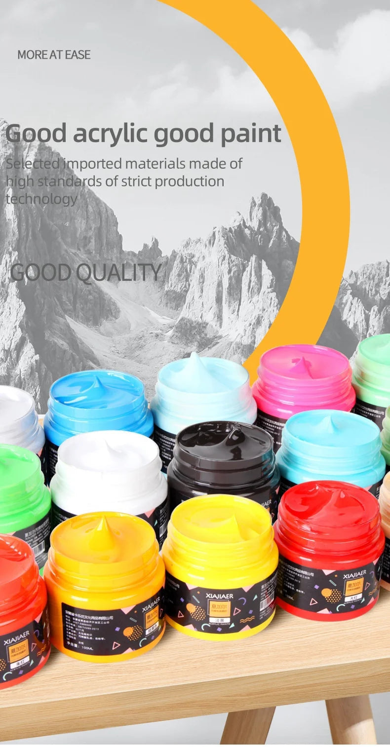 Acrylic paint 100ml hand-painted wall painting Graffiti Stone T-shirt tinned paint Studio multi-color acrylic paint    Home Decor Supply | Online Retail | ShoreShopper.com