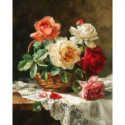 CHENISTORY Painting By Number Pink Flower Drawing On Canvas Hand Painted DIY Picture By Numbers Home Decoration    Home Decor Supply | Online Retail | ShoreShopper.com