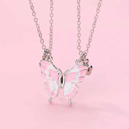 Best Friends Pendant Necklace For Woman Girls Magnetism Sequin Couple Crystal Chain Choke BFF Friendship Forever Jewelry Gift