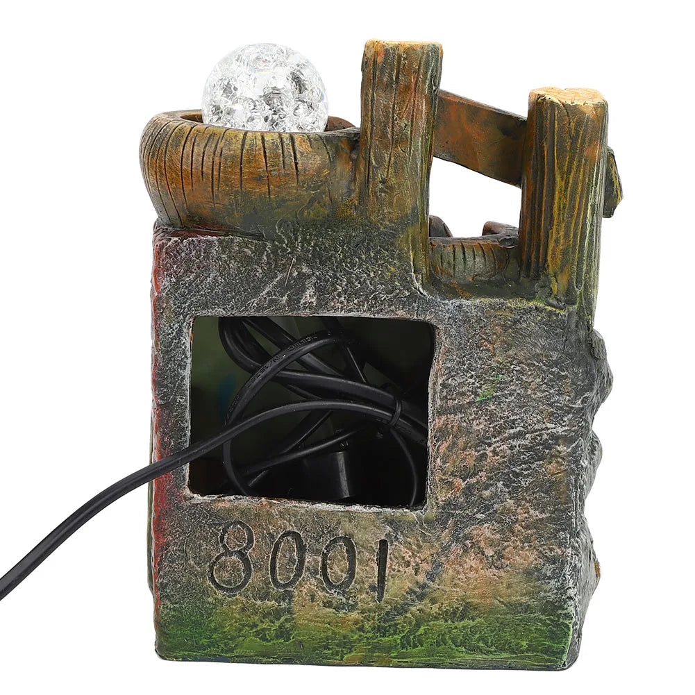 Resin Desktop Fountain Flowing Water Ornament Simulation Landscape Desktop Decoration for Home Hotel Office EU Plug    Home Decor Supply | Online Retail | ShoreShopper.com