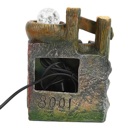 Resin Desktop Fountain Flowing Water Ornament Simulation Landscape Desktop Decoration for Home Hotel Office EU Plug    Home Decor Supply | Online Retail | ShoreShopper.com