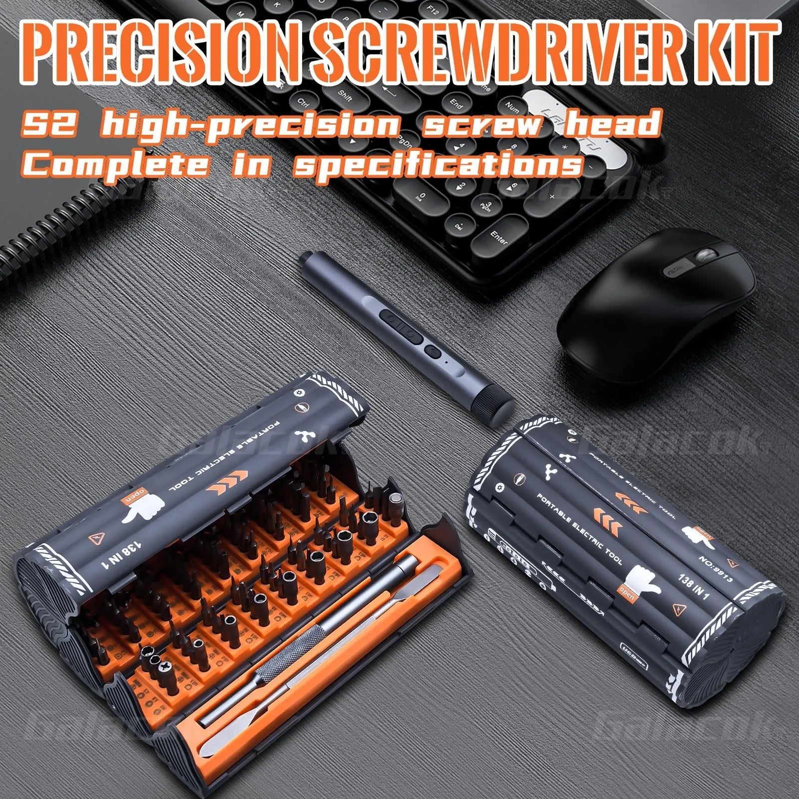 138 in 1 Electric Precision Screwdriver Set Mini Repair Tool Kit with 122 Magnetic Phillips Torx Bits for iPhone Watch Camera PC    Home Decor Supply | Online Retail | ShoreShopper.com