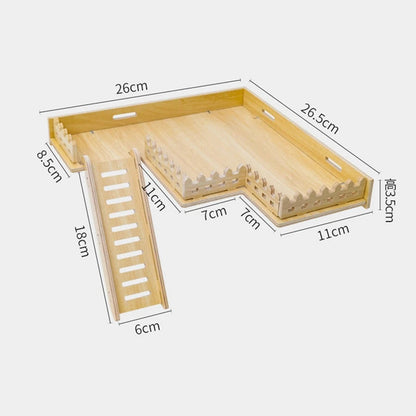 Hamster Habitat Décor Wooden Double-Layer Platform with Ladder Durable Pet Toy Accessory for Gerbil Guinea Pig and Small Animals    Home Decor Supply | Online Retail | ShoreShopper.com