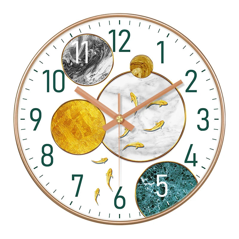 Simple Luxury Quartz Clock Hanging Wall Fish Decoration Modern Style Restaurant Living Room Home Decor Clock 8 10 12 Inche    Home Decor Supply | Online Retail | ShoreShopper.com
