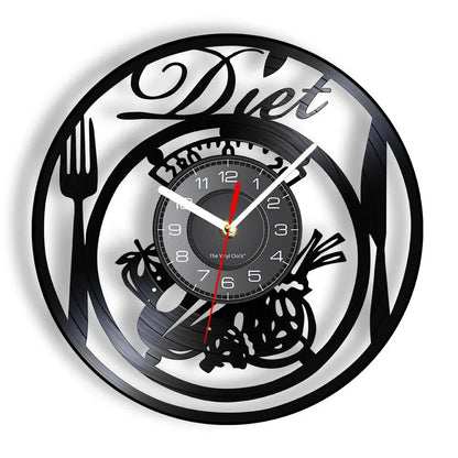 The Kitchen The Heart Of The Home Inspired Vinyl Record Clock Modern Design Vinyl Wall Watch Kitchen Decor Noiseless Timepieces    Home Decor Supply | Online Retail | ShoreShopper.com