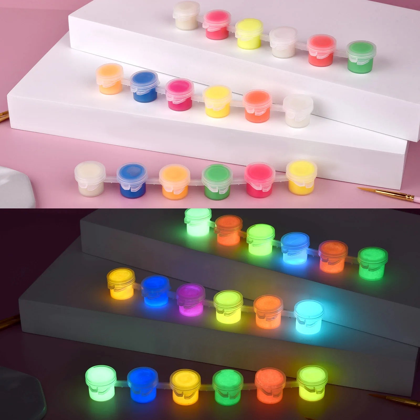 6Colors Acrylic Fluorescent Paint Glow In Dark DIY Painting Art Materials Arts Crafts Painting Tool DIY Graffiti Acrylic Pigment    Home Decor Supply | Online Retail | ShoreShopper.com