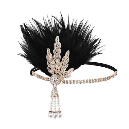 Gatsby Cosplay Dress Headwear Diamond Feather Headwear Korean Style Headband Masquerade Party Accessories Sequin Hair    Your Coastal Marketplace | Shoreshopper.com