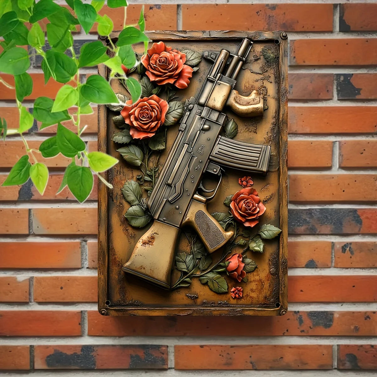 Vintage 'Hot Weapon' Aluminum Metal Sign (8"x12") - Ideal Wall Art for Man Caves, Bars, Garages & Outdoor Spaces    Home Decor Supply | Online Retail | ShoreShopper.com