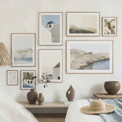 Tropical Blue Sea White Sand Beach Conch Lighthouse Wall Art Home Decoration Nordic Posters And Prints Canvas Painting Picture