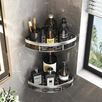 Bathroom Shelf Kitchen Storage Organizer Aluminum Alloy Shampoo Rack Shower Shelf Bathroom Accessories No Drill Shelf    Home Decor Supply | Online Retail | ShoreShopper.com