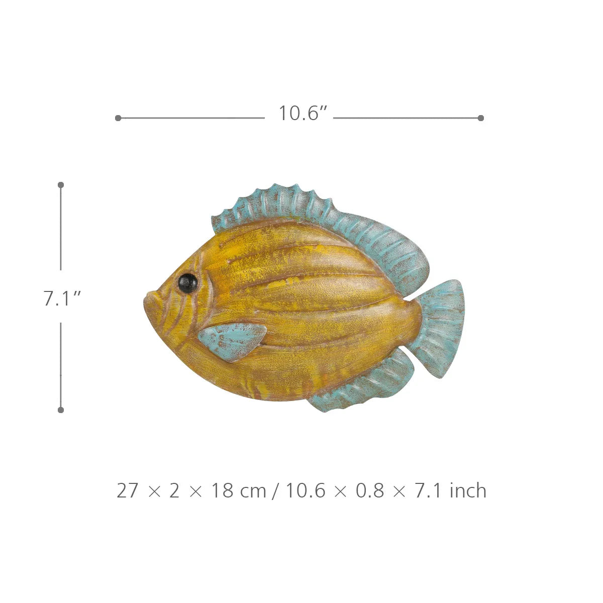 Fish Wall Hanging Iron Wall Decor Creative Ornament Craft Wall Setting Marine Life Home Decoration Accessories    Your Coastal Marketplace | Shoreshopper.com