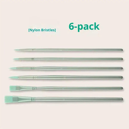 ♥Nylon Bristle Wooden Handle Pointed And Flat Watercolor Paintbrush Set For Art, Acrylic, Gouache, And Oil Painting    Home Decor Supply | Online Retail | ShoreShopper.com