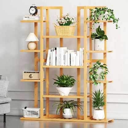Multi-Tiered Bamboo Plant Stand Indoor Outdoor Flower Pot Holder Rack for Garden Balcony Living Room    Home Decor Supply | Online Retail | ShoreShopper.com