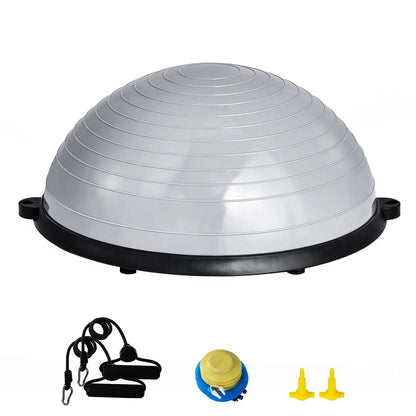 SucceBuy 23/26 inch Half Exercise Ball Trainer Balance Ball Trainer 660lbs Capacity Stability Ball Yoga Ball w/ Resistance Bands    Home Decor Supply | Online Retail | ShoreShopper.com