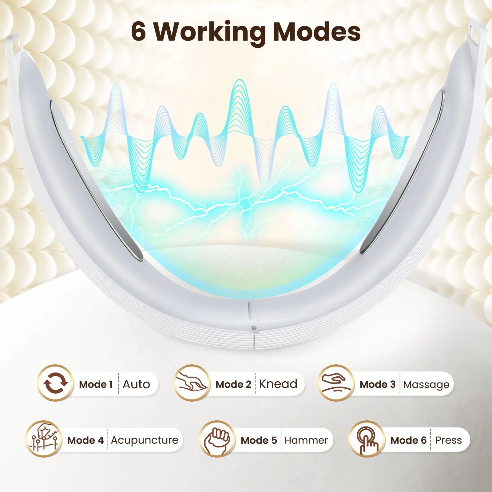 Electric V Face Lifting Beauty Device 6 Modes 8 Levels EMS Micro-current Firming Facial Massager Double Chin Removal Skin Care - ShoreCo.Shop
