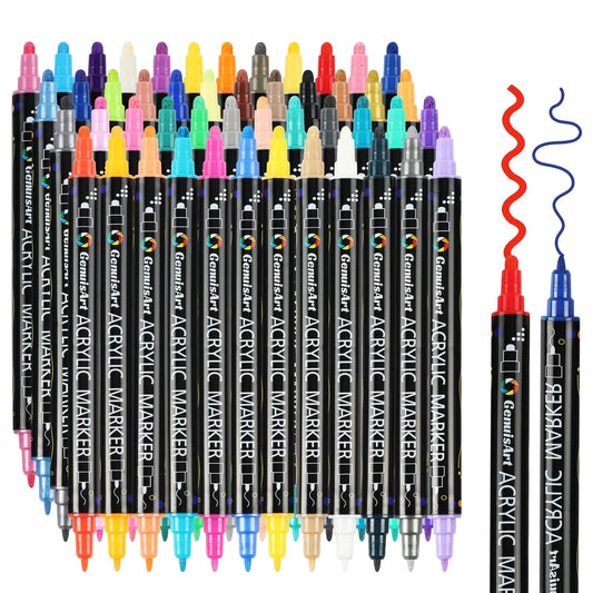 12/24/36/48/60/80 Colors Dual Tip Acrylic Paint Pens Markers Art Supplies for Wood, Rocks, Canvas, Glass, Ceramic, DIY, Graffiti    Home Decor Supply | Online Retail | ShoreShopper.com