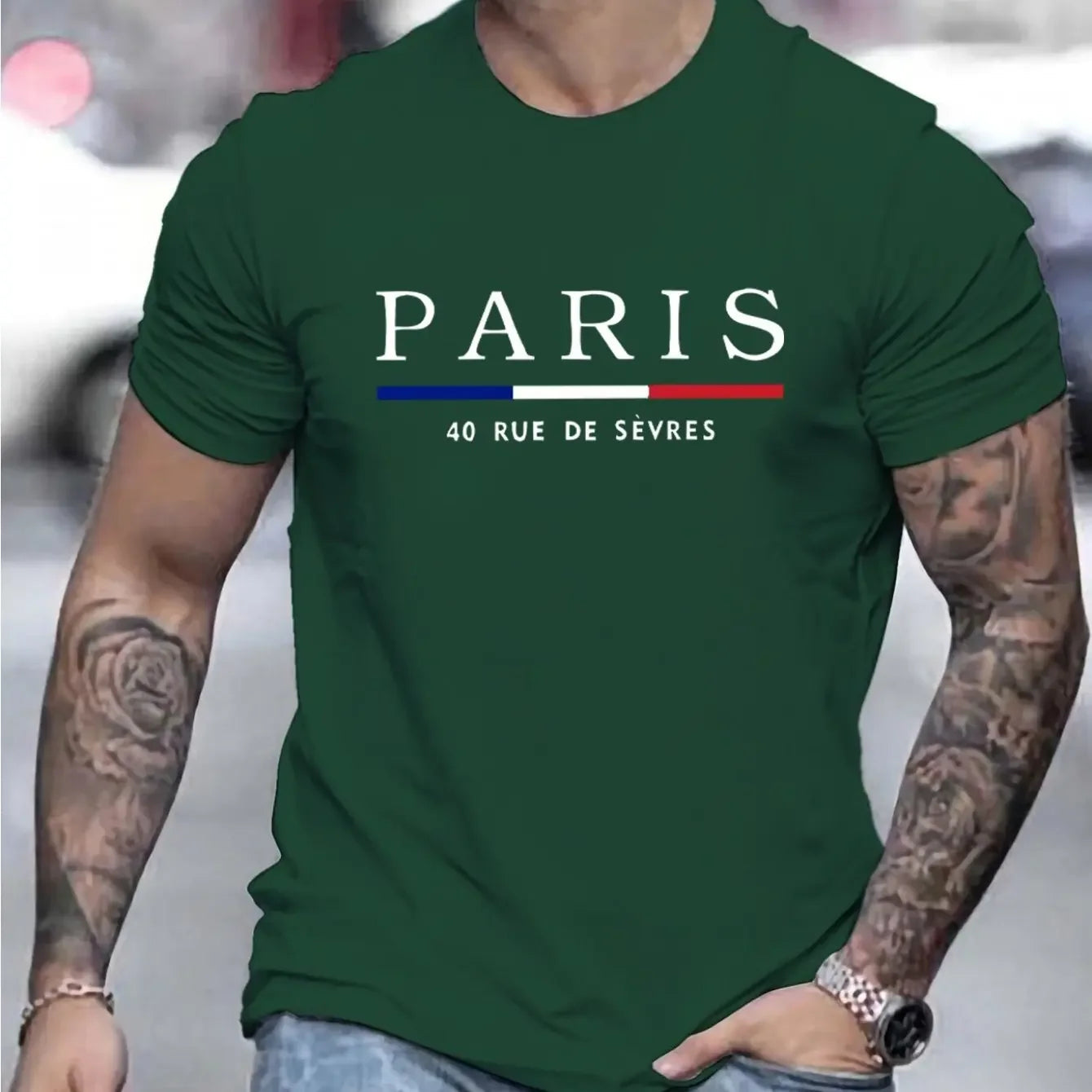 Paris Shirts men's T-shirt 3D printed men's clothing short sleeved men's T-shirt round neck oversized T-shirt fashionable men's    Home Decor Supply | Online Retail | ShoreShopper.com