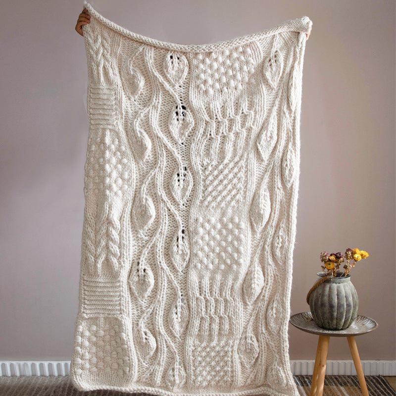 Hand-woven Thick Wool Blankets Sofa Towels And Blankets Upholstered And Photographed Blankets    Home Decor Supply | Online Retail | ShoreShopper.com