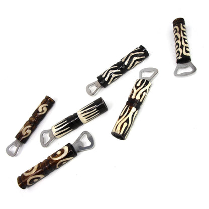 African Batik Bone Bottle Opener, Mixed Designs    Home Decor Supply | Online Retail | ShoreShopper.com