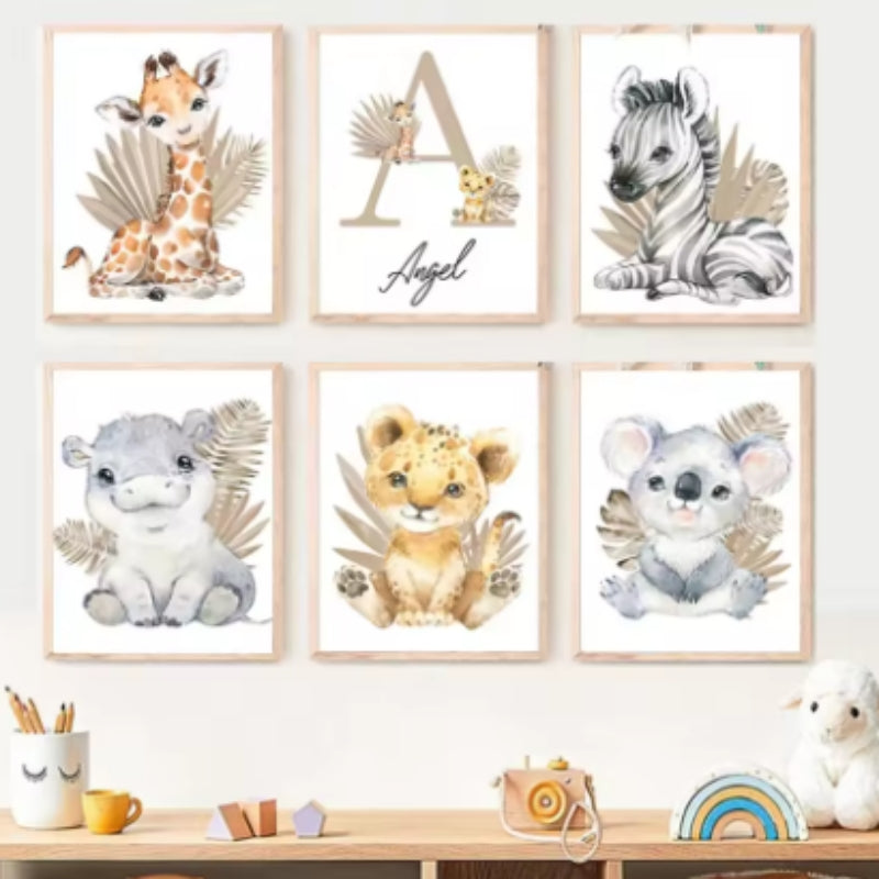 Jungle Animal Children's Room Wall Art Canvas Painting    Home Decor Supply | Online Retail | ShoreShopper.com