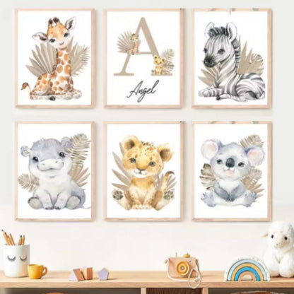Jungle Animal Children's Room Wall Art Canvas Painting    Home Decor Supply | Online Retail | ShoreShopper.com