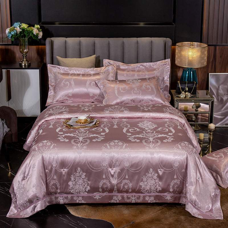 Ice Silk Jacquard European Luxury High-end Linen And Cotton Bedding Set    Home Decor Supply | Online Retail | ShoreShopper.com