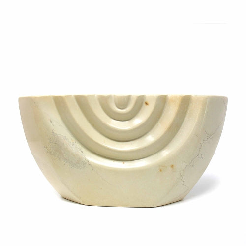 Soapstone White Menorah - Smolart    Home Decor Supply | Online Retail | ShoreShopper.com