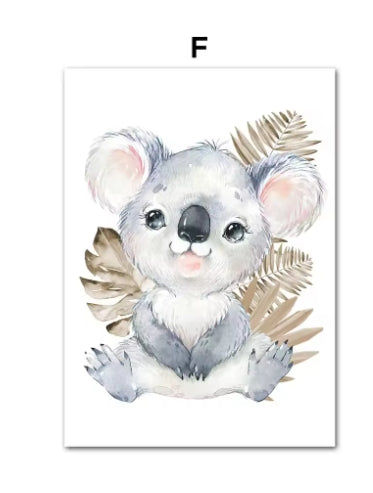 Jungle Animal Children's Room Wall Art Canvas Painting    Home Decor Supply | Online Retail | ShoreShopper.com