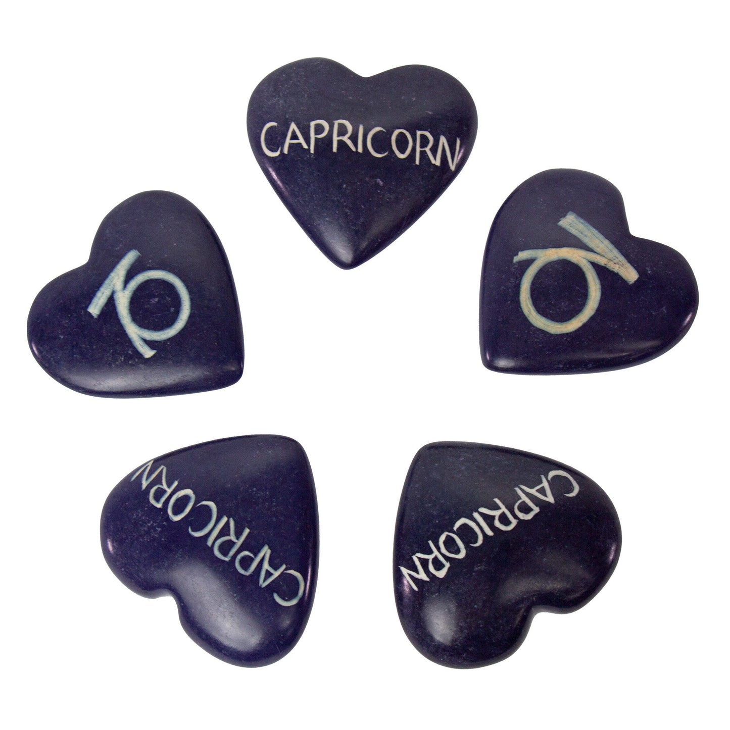 Zodiac Soapstone Hearts, Pack of 5: CAPRICORN    Home Decor Supply | Online Retail | ShoreShopper.com
