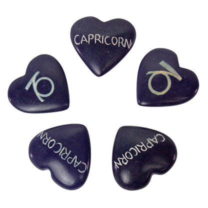 Zodiac Soapstone Hearts, Pack of 5: CAPRICORN    Home Decor Supply | Online Retail | ShoreShopper.com