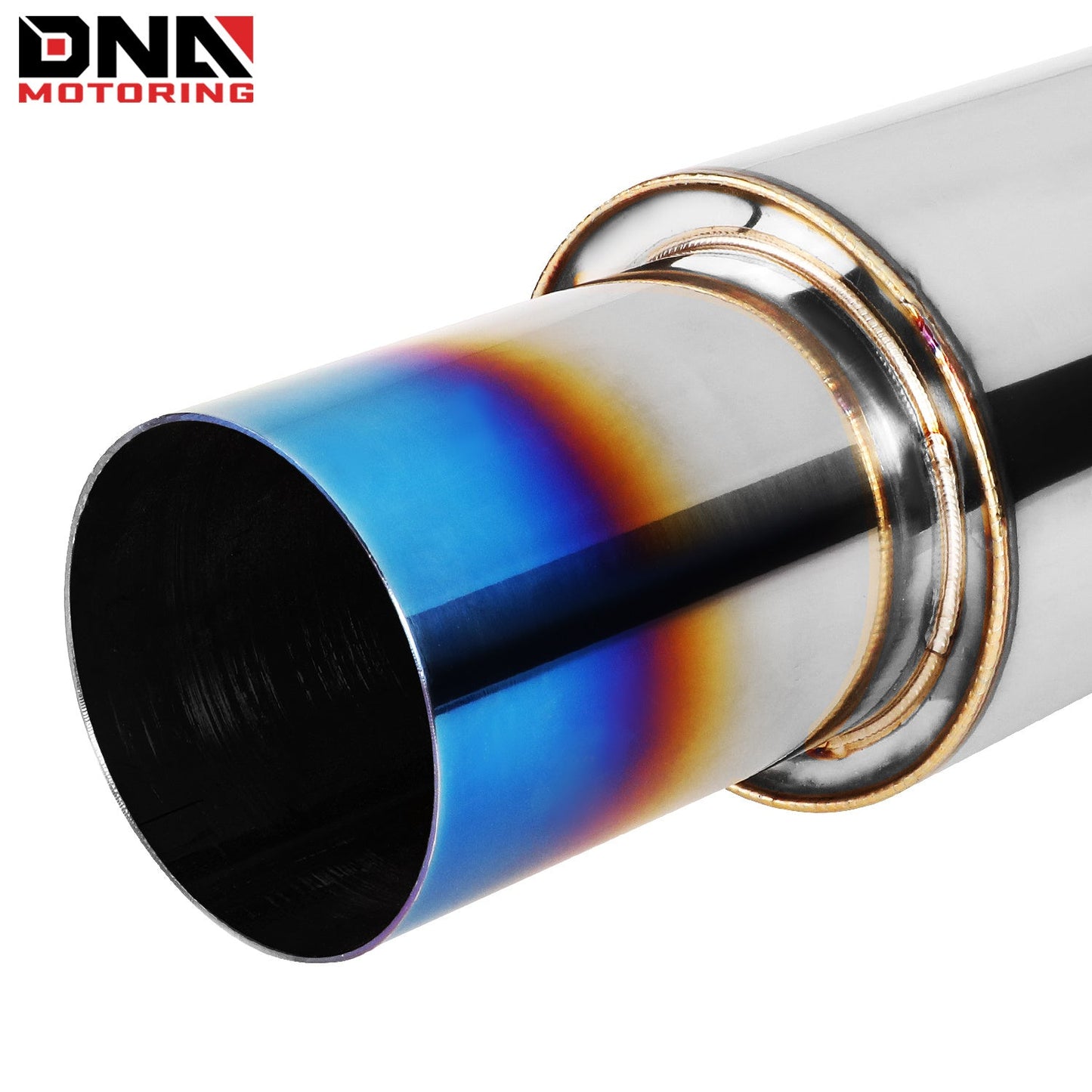 DNA MOTORING Stainless Steel Straight-Through Exhaust Muffler    Home Decor Supply | Online Retail | ShoreShopper.com